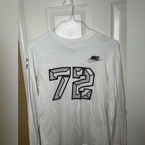 White Nike Long Sleeve Shirt